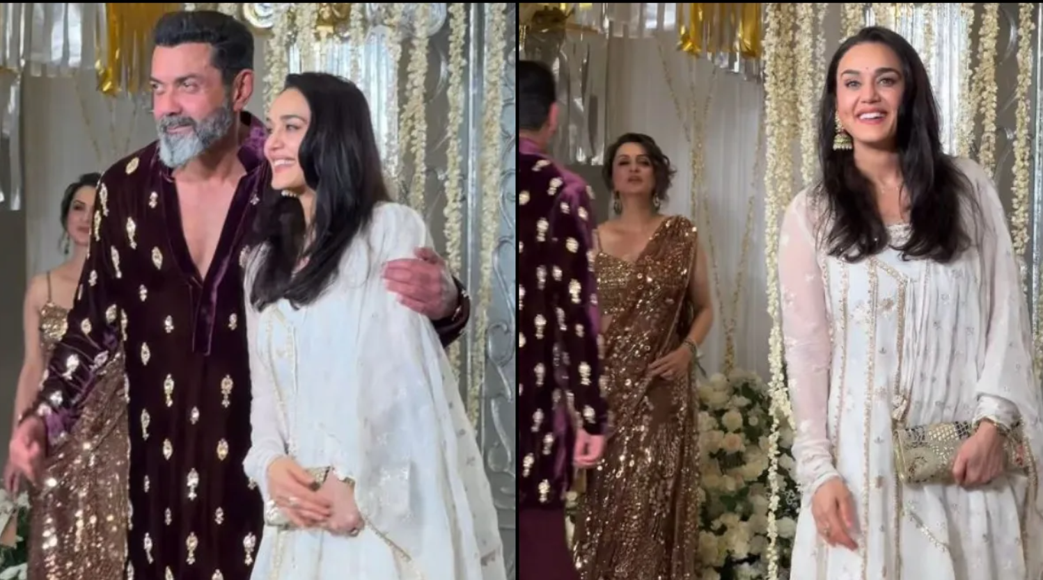 दिवाली पार्टी में Preity Zinta से मिलकर चहके Bobby Deol, बीवी के रिएक्शन ने खींचा सबका ध्यान